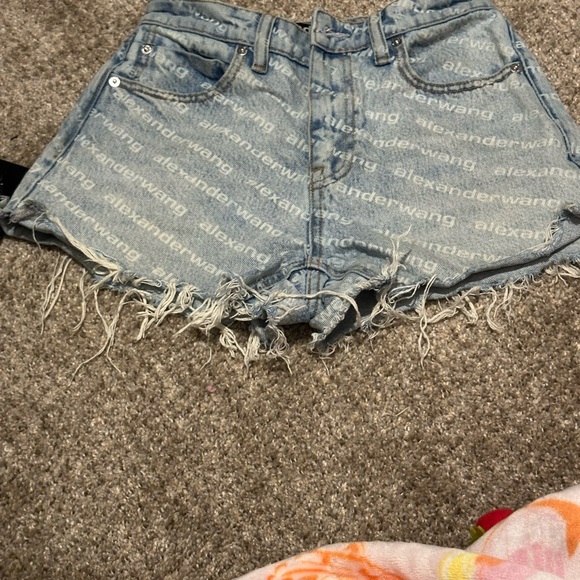 Alexander Wang Blue Denim Shorts